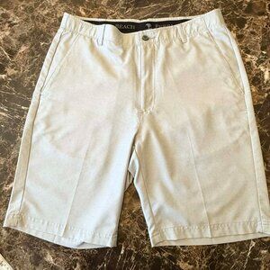 Pebble Beach light grey mens golf ready shorts, Country Club, SZ 34, m157